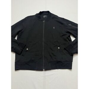 Men's Polo Ralph Lauren Performance Full Zip Fleece Long Sleeve Sweater Black L